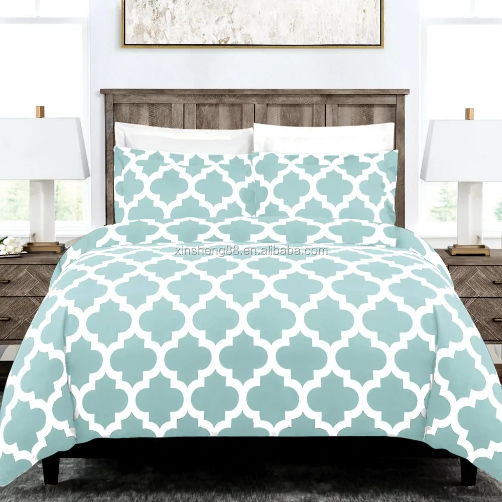 3Piece Ultra Soft Double Brushed Microfiber Printed Duvet Cover Set