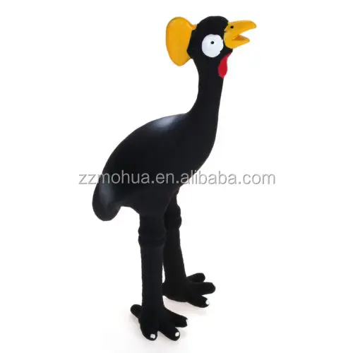 pet products eco friendly squeaky rubber latex chew dog toy flamingo interactive pet toys
