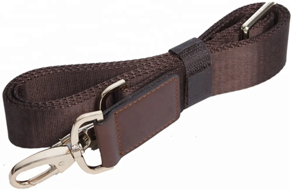 Fashion elegant durable leather nylon computer laptop mens briefcase bag (114-09501)