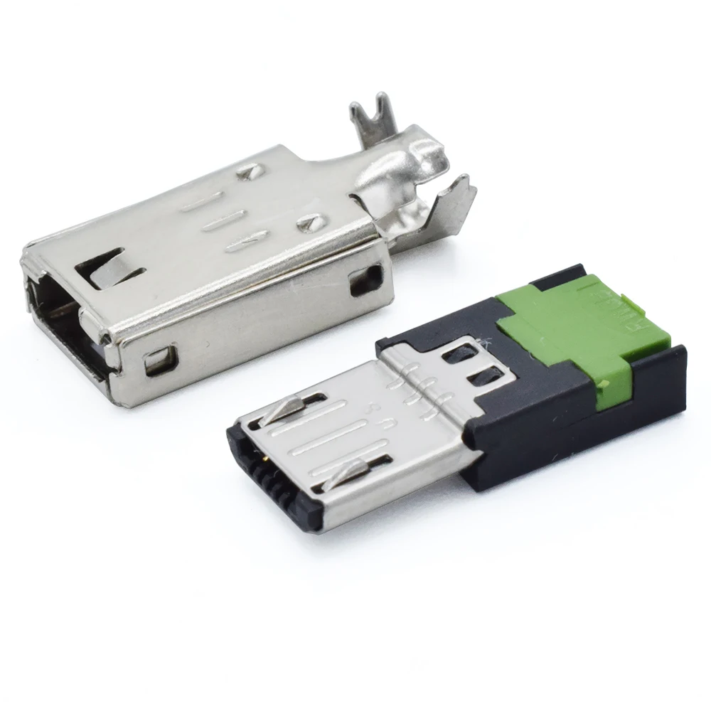 Заводской USB A Микро обжимной СОЕДИНИТЕЛЬ НАБОР PCB штекер с USB корпусом
