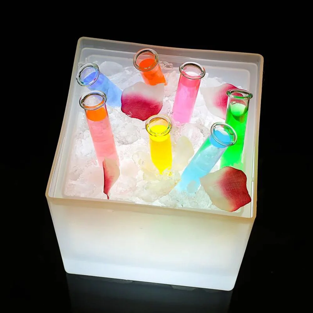 
modern appearance remote control 16 colors changing illuminated led ice bucket cooler portable led party tubs for weddings 