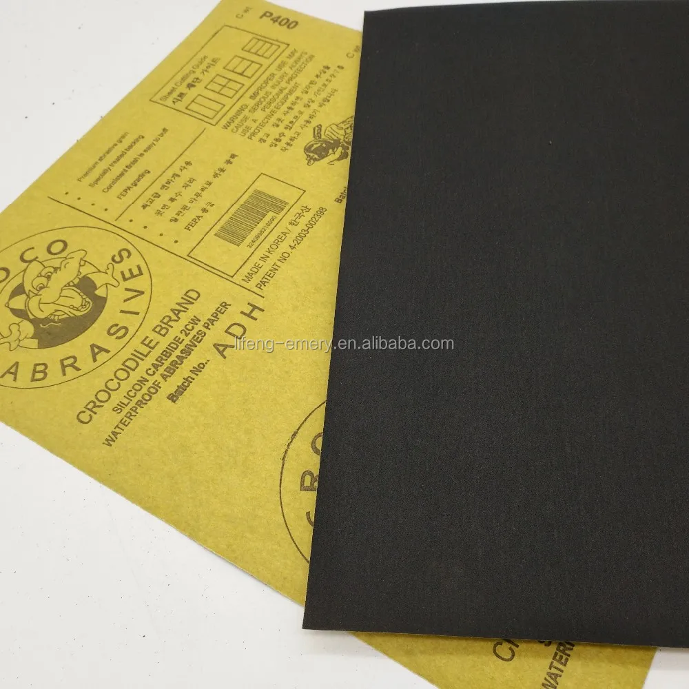 Croco quality  silicon carbide waterproof abrasive paper sanding paper sheet