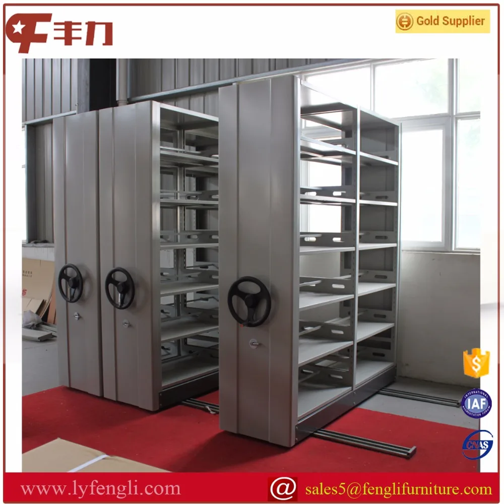 Professional Archives Mechanical Mobile Shelving Filing System