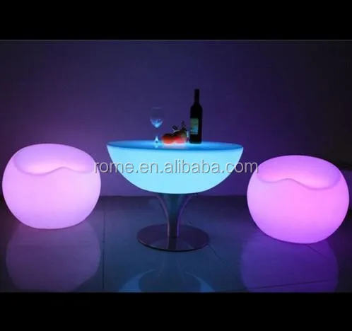 RGB light changing led furniture/led nightclub coffee table for indoor and outdoor using