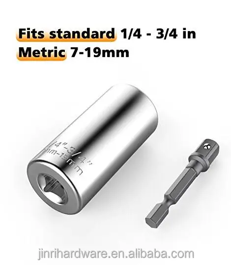 
Multi function 7mm-19mm Universal Sockets Metric Wrench Power Drill Adapter Socket Professional Repair 