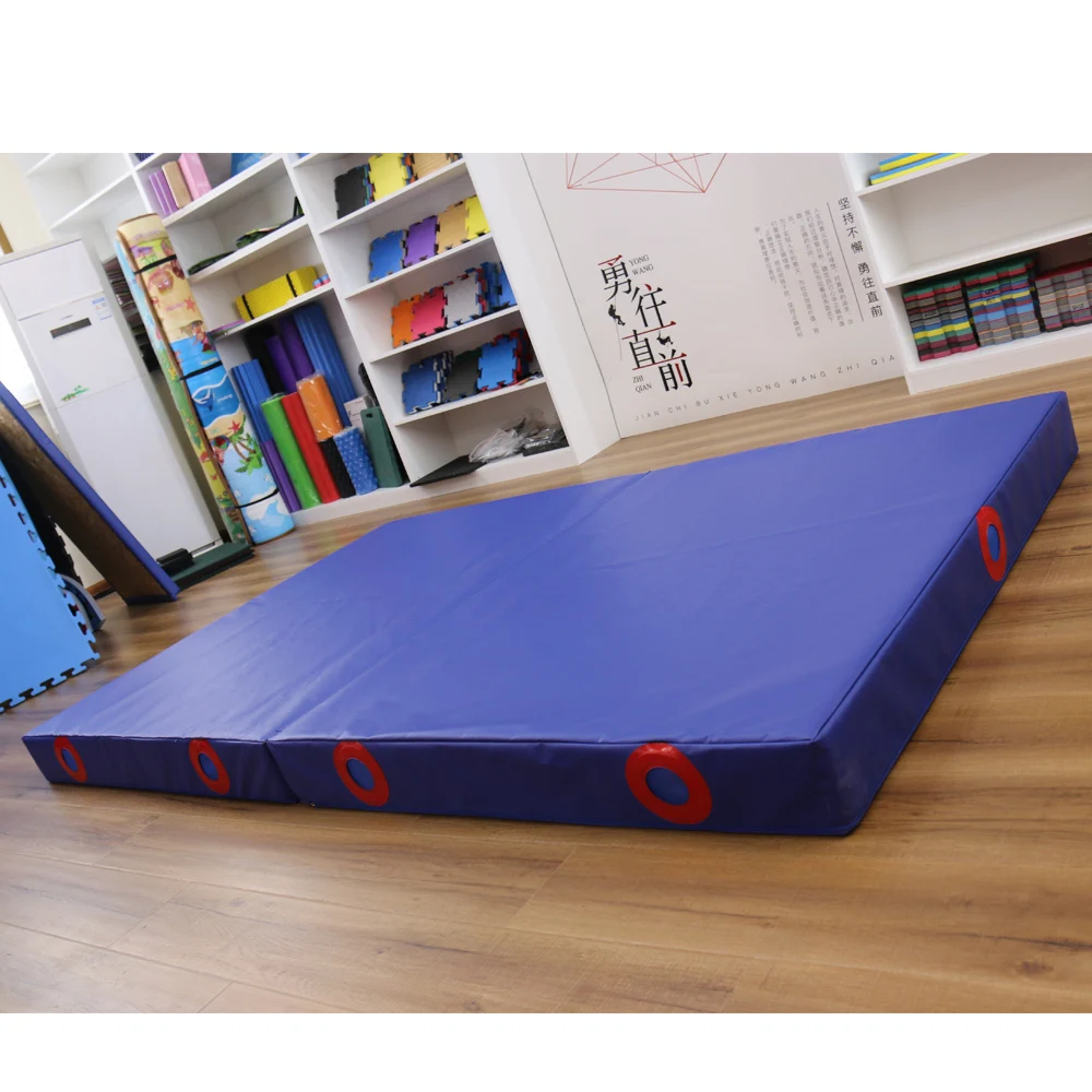 PVC Leather 2 Folds Folding Gym Mat/ Gymnastics LandingMats Crash