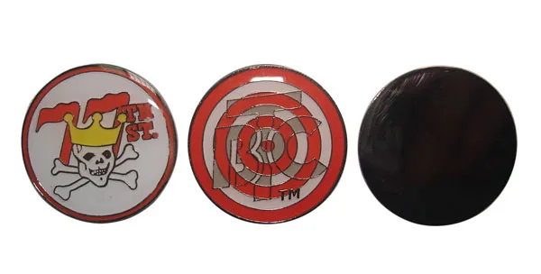 Высокий класс 19 мм индивидуальный металлический мяч для гольфа маркер с логотипом