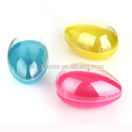 two-part chocolate/candy clear plastic easter egg