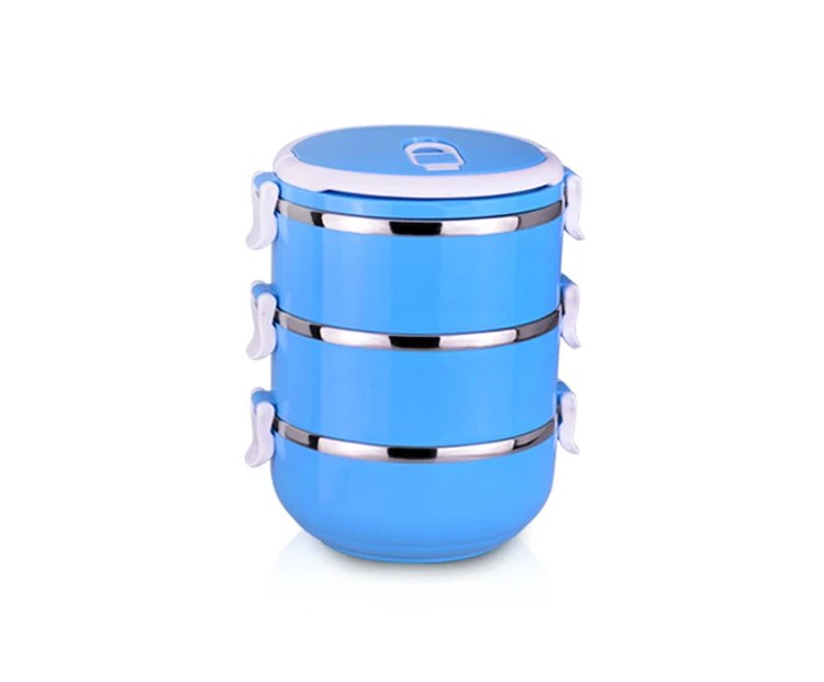China Wholesale Websites Stainless Steel 304 Tiffin Box Portable Color Food Warmer Carrier