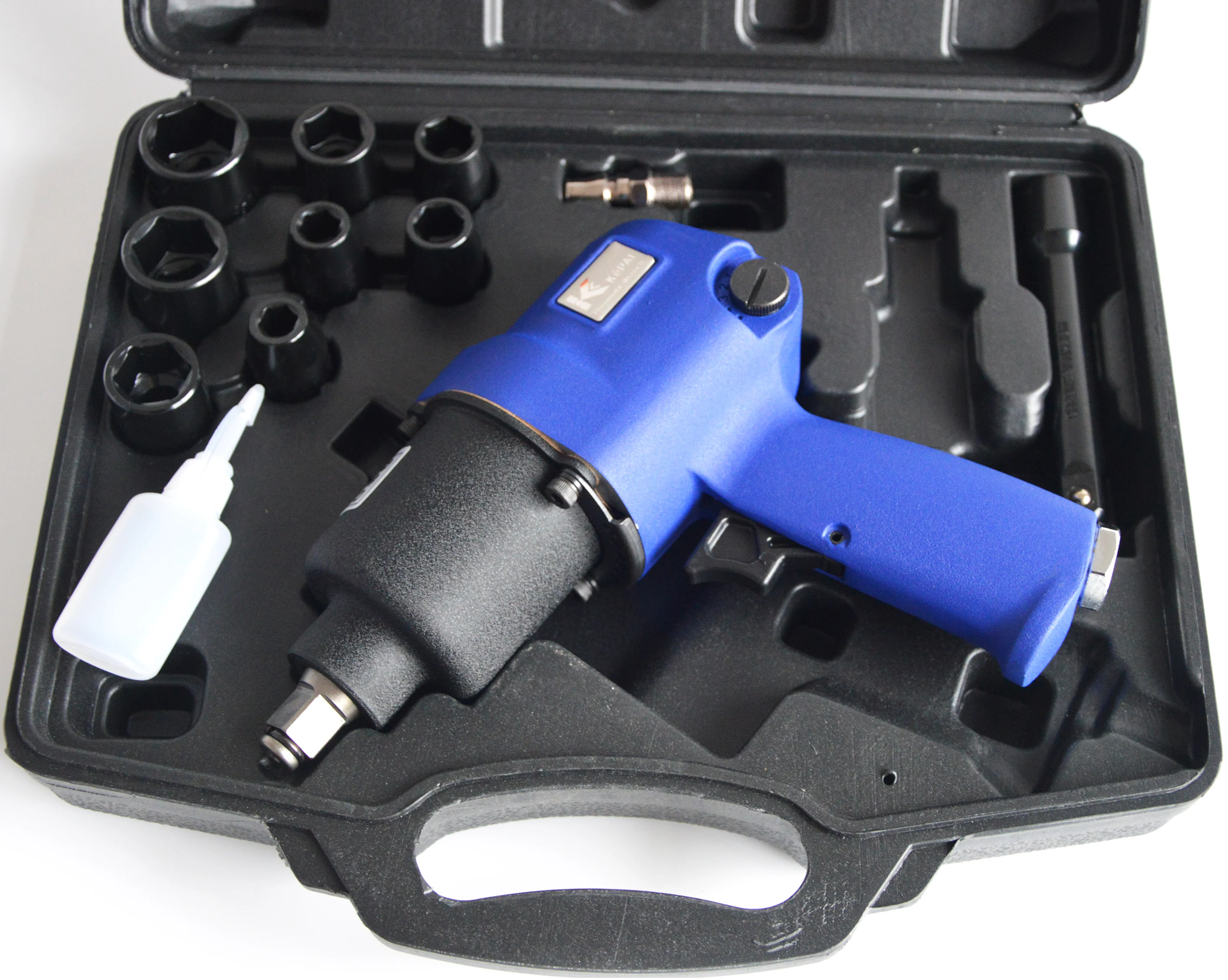 KR-1928K  7PCS  45mm Blade Twin Hammer Air Tools Set 1/2 Inch  Air Impact Wrench of y 1000Nm Industrial Level Pneumatic Tools
