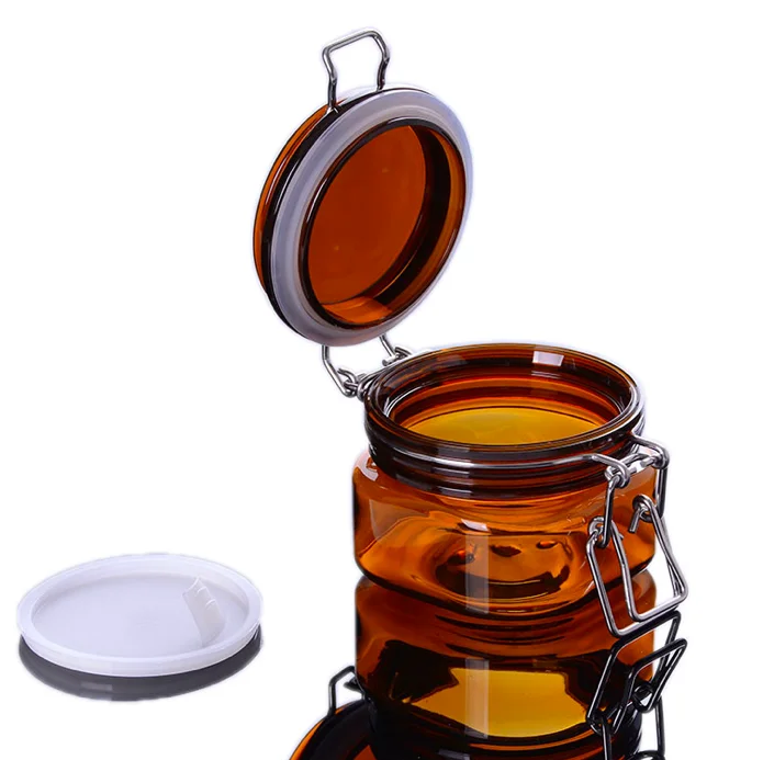 cosmetic plastic clip top airtight 40ml 60ml 80ml 120ml 150ml 180ml 200ml 350ml 450ml 550ml 600ml 800ml  1000ml pet kilner jar