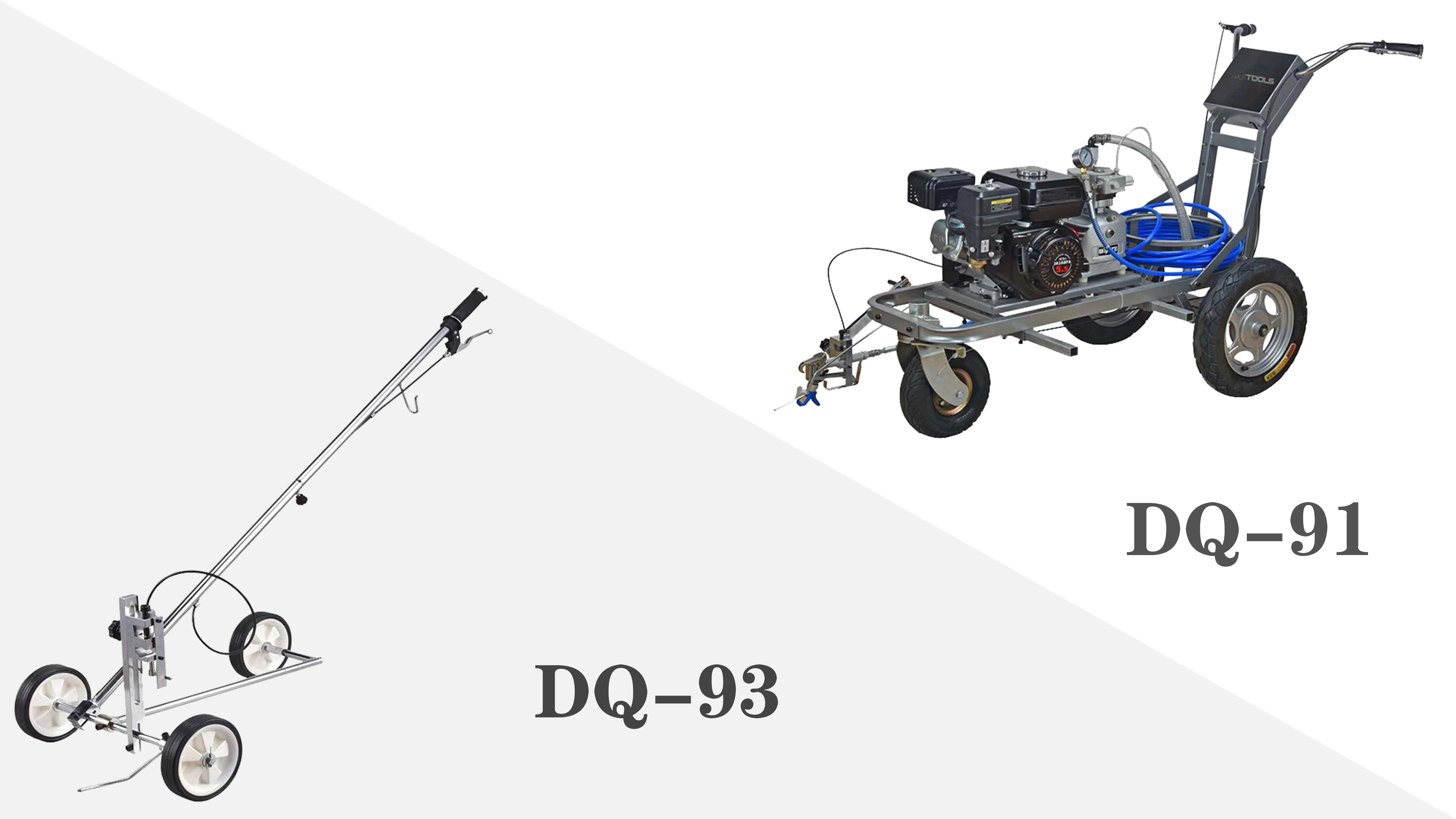 Side striper convenient portable road line marking spray gun ruling machine