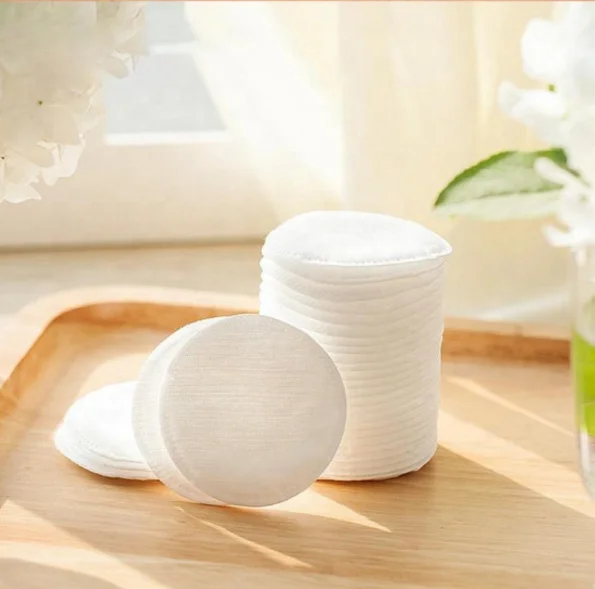 OEM Brand high quality absorbency disposable round natural skin close soft facial cosmetic cotton pads Disposable makeup remove