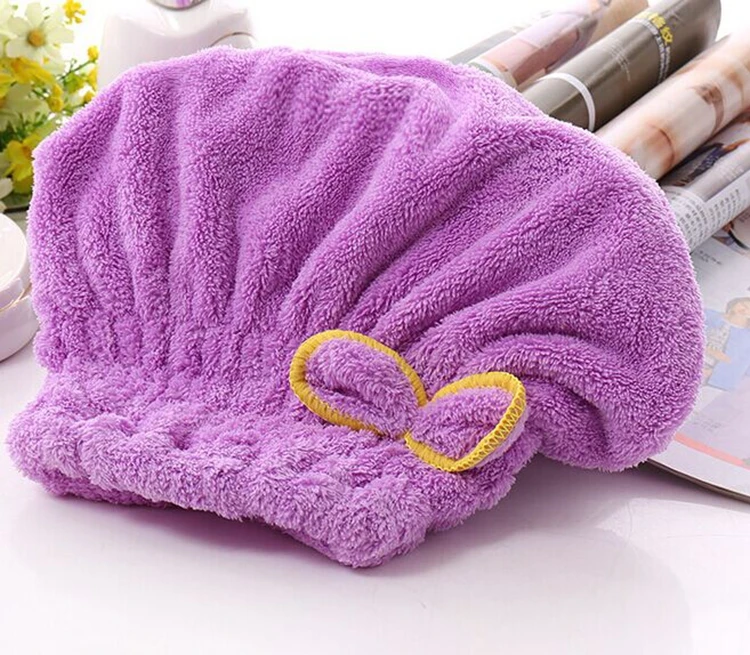 Super absorbent Coral Velvet hair drying towel Microfiber hair towel