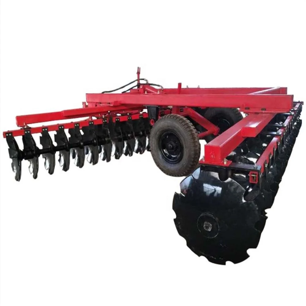 Best price heavy duty 80hp to 100hp Tractor mounted Trailed offset hydraulic trailing disc harrow from Chinese Manufacturer