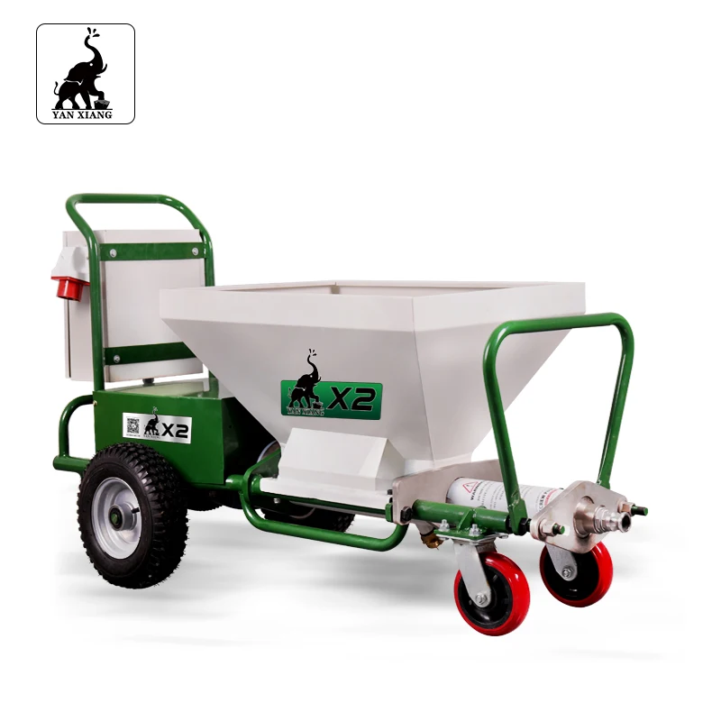 Wall Mortar Spraying Rendering Machine Construction without Mixer Pump 25-35l/min 153*60*85cm 4kw,380v Provided Yanxiang CN;JIA