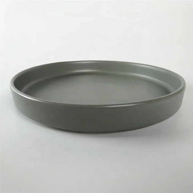 
Nordic style gery color porous ceramic plate for restaurant using 