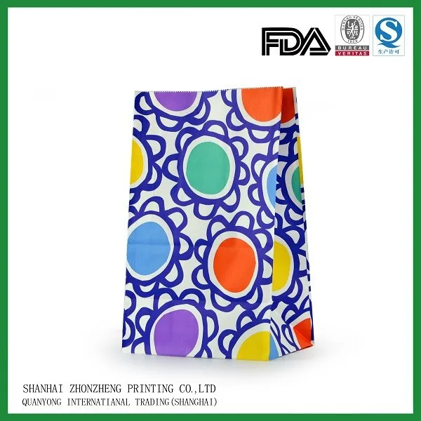 private label square bottom plain white craft paper christmas gift bag without handle