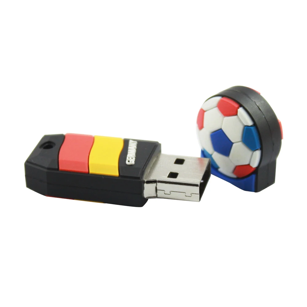 2D 3D  custom pvc rubber football shape support usb 2.0 3.0 usb flash drive rocket thumb drive 16gb
