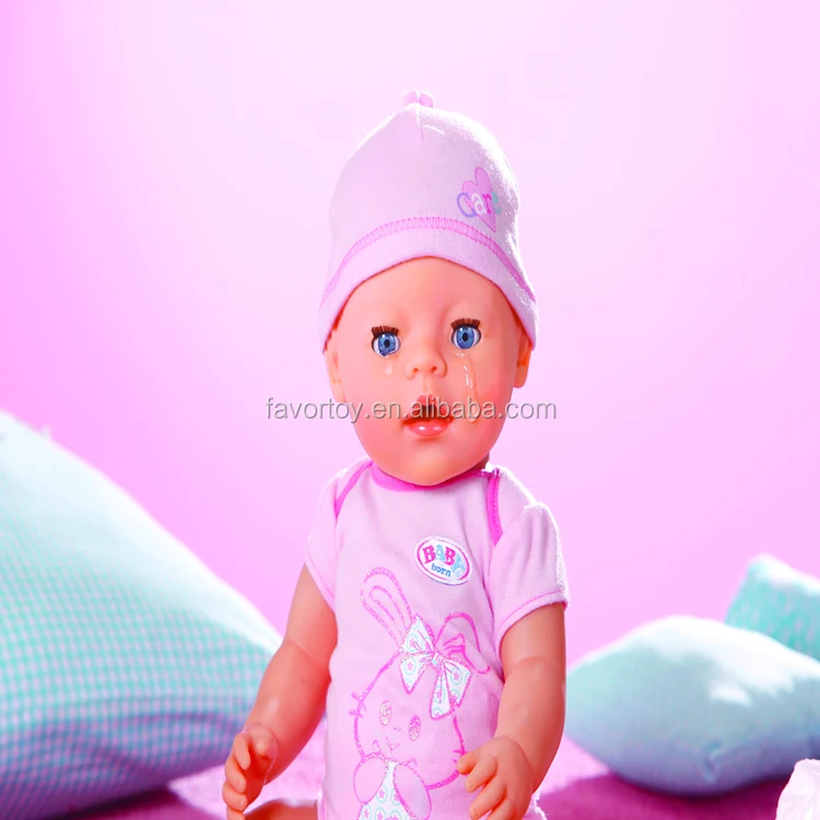 Non-toxic lifelike plastic baby doll toys with drinking milk