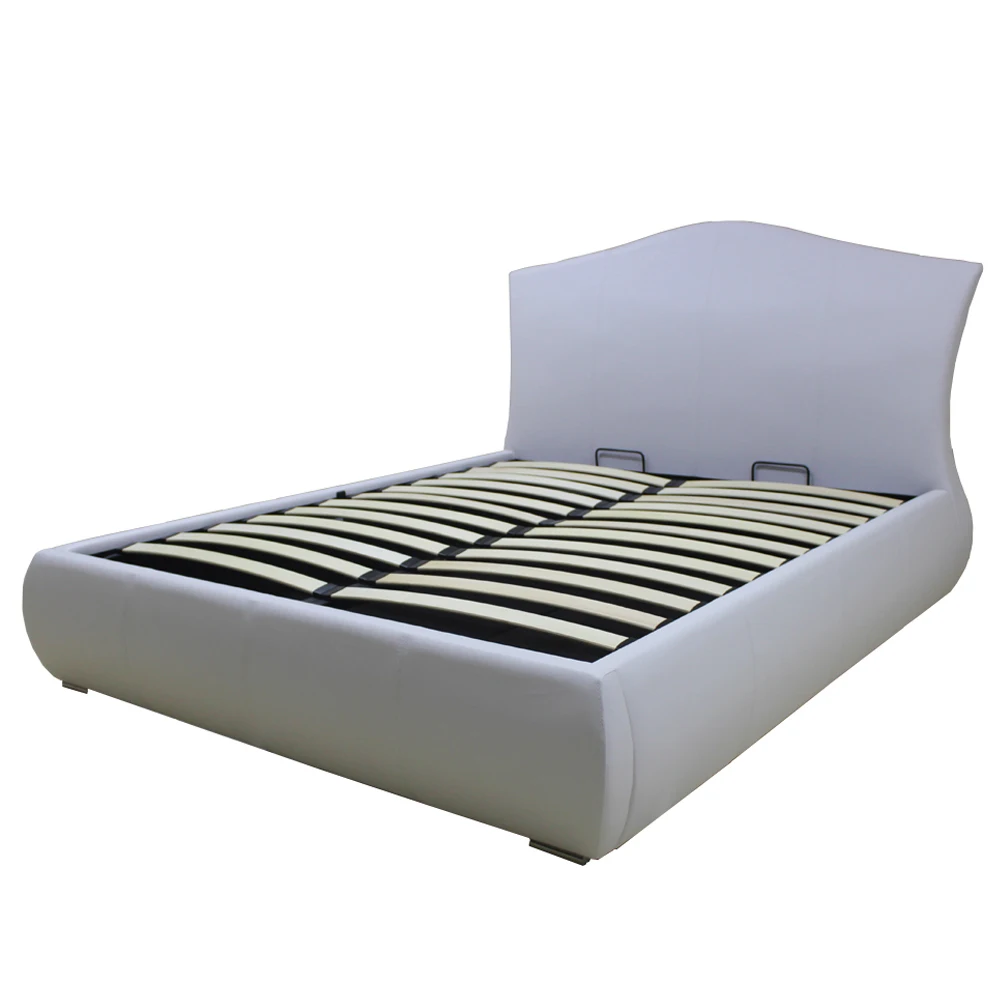 Модный дизайн Современная Белая рамка из искусственной кожи кровать