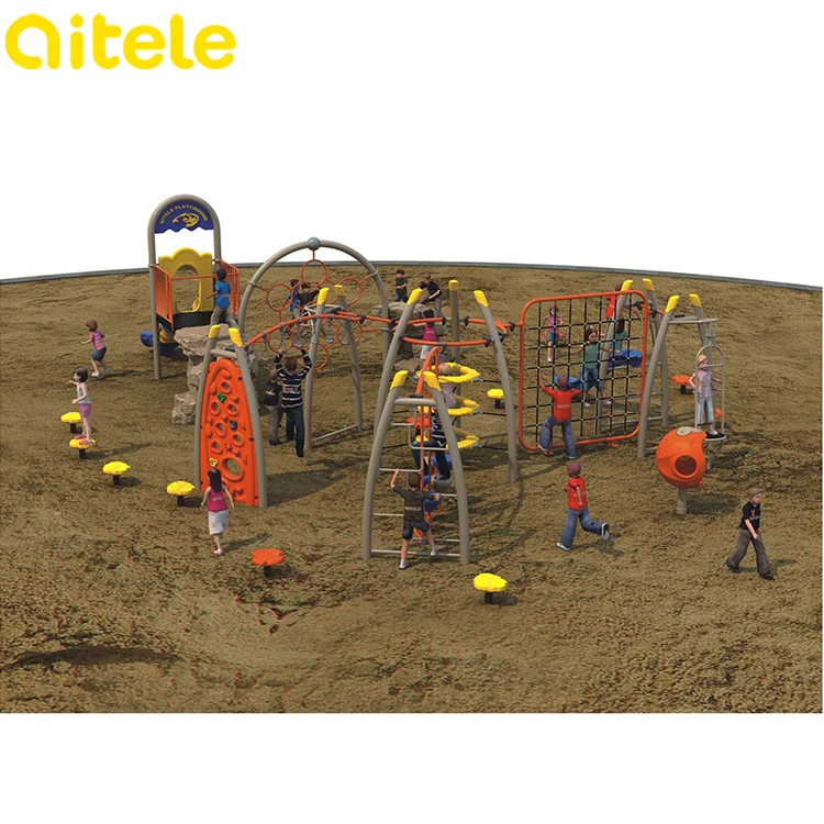 QITELE Children outdoor plastic rope climbing net playground