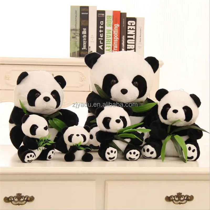 wholesale cartoon plush animal pillow baby panda doll stuffed bear soft toy for kids