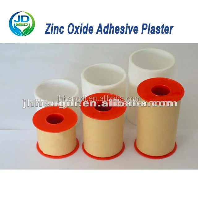 zinc oxide white or skin cotton with plastic white cover adhesive tape