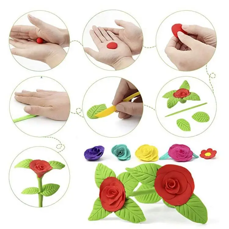 24 Colors Ultra Super Light Plasticine Kit for Kids DIY Polymer Clay Modeling Toys Resin Mud Play Dough in Boxes