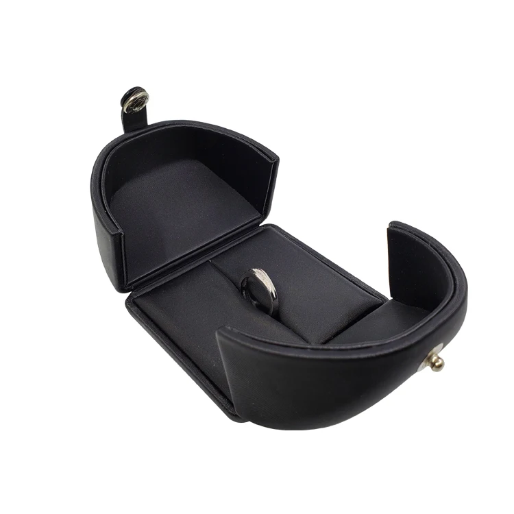New creative double door satin packaging ring box gift box jewelry packaging box customization