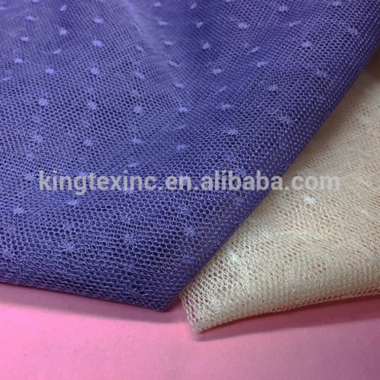 nylon wholesale yarn tulle mesh very shiny Fabric tricot fabric for children