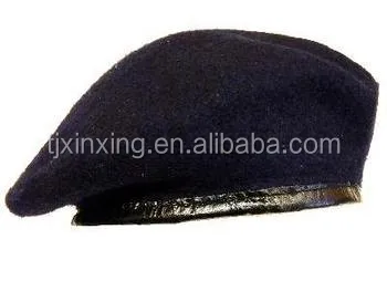 Custom metal logo olive green scout beret united nations uniform tactical beret hats for security guard