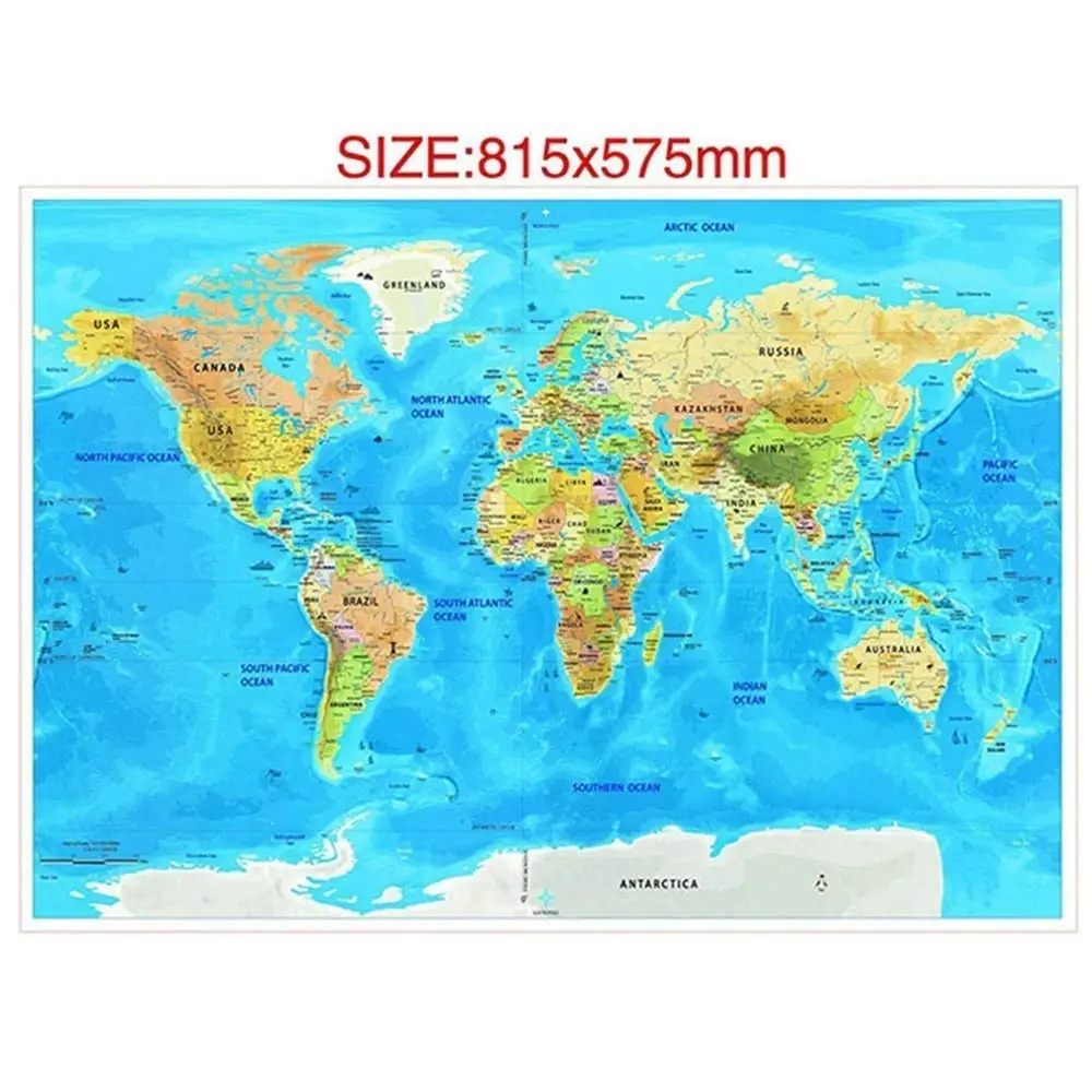
Amazon hot sale blue ocean scratch off world map poster custom design 