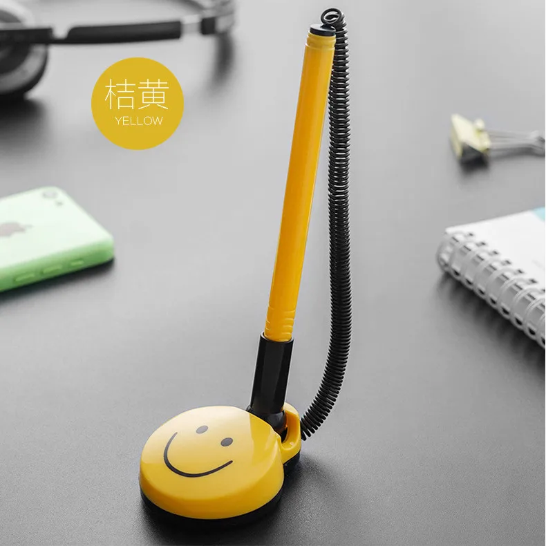 Рекламная пластиковая нейтральная шариковая ручка, настольный держатель для ручки