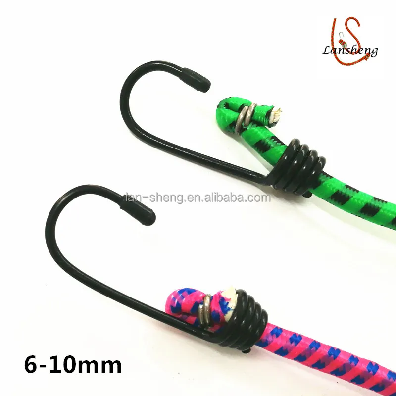 Wholesale High Quality 8mm 10mm 12mm Rubber Rope Wit Metal Hook For Bike Packing