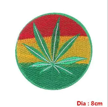 leaf weed embroidery patches sew iron on for clothing