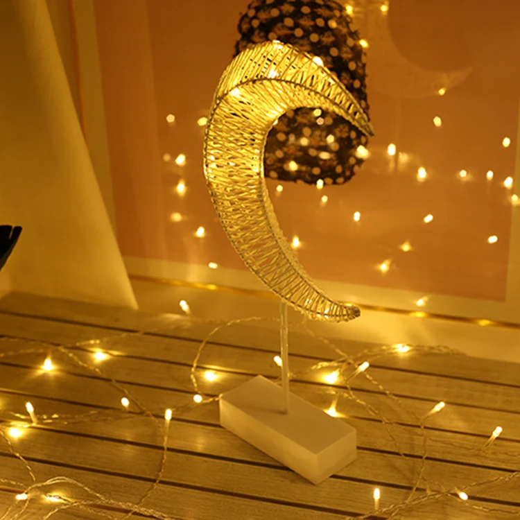 Highly acclaimed Wholesale christmas lampara led luna moon star shape fairy ramadan night light indoor
