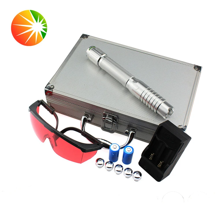 Military Grade 445nm Variable Focus Burning Laser Pointer Beam Light Laser