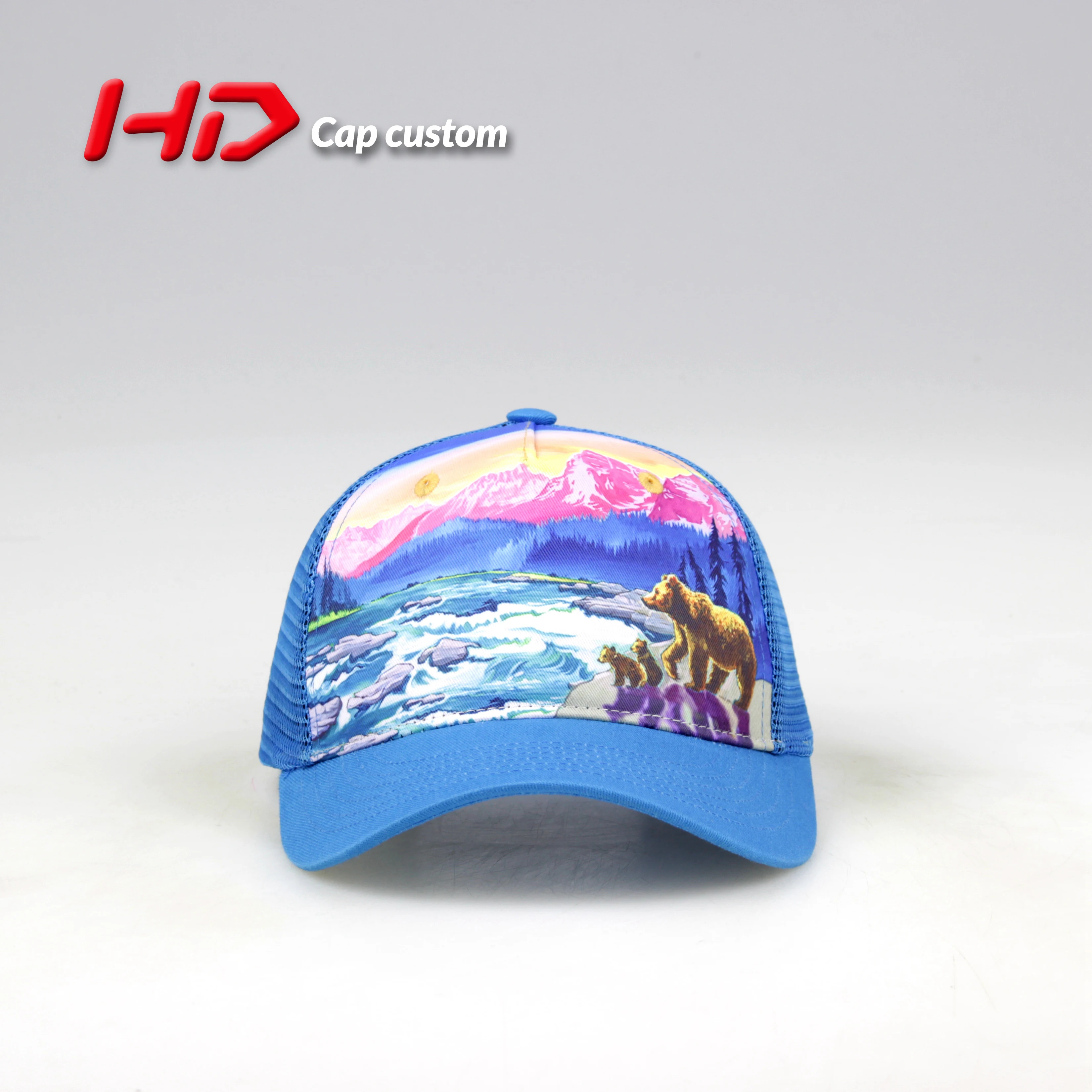 Дышащая Полиэстеровая шляпа с логотипом на заказ, 2021, сублимационная шляпа-тракер с животными, шапка-тракер с цифровой печатью, Кепка-тракер