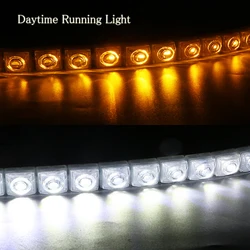 2pcs/set Daytiem Running Light Switchback LED Strip Light tube Kit DRL Turn signal White/Amber White Base