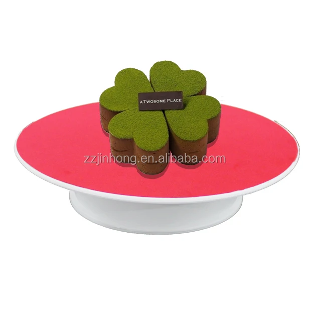 Big Size 8inch and 10inch Food Grade Plastic 360degrees Rotating Display Stand For Cake Display