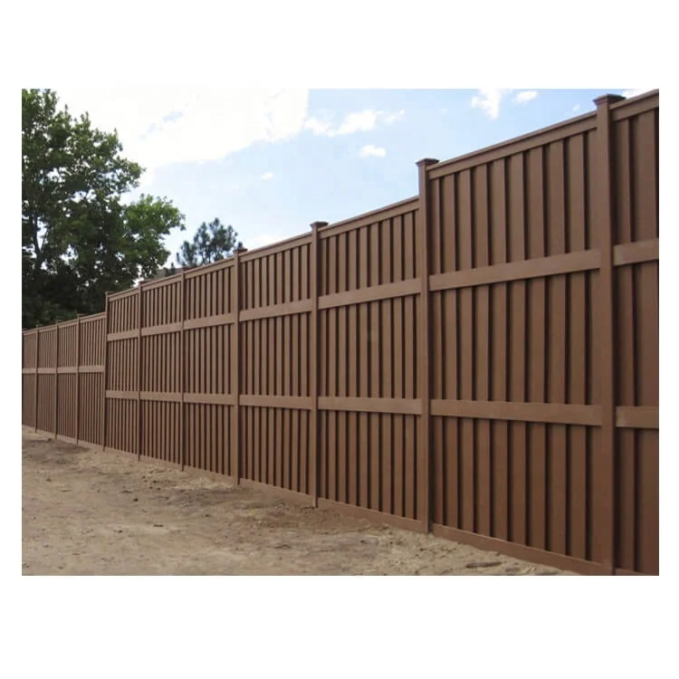 Easily Assembled Wood Plastic Composite Fence Decking Panel Material for Garden Privacy Outdoor WPC Fence