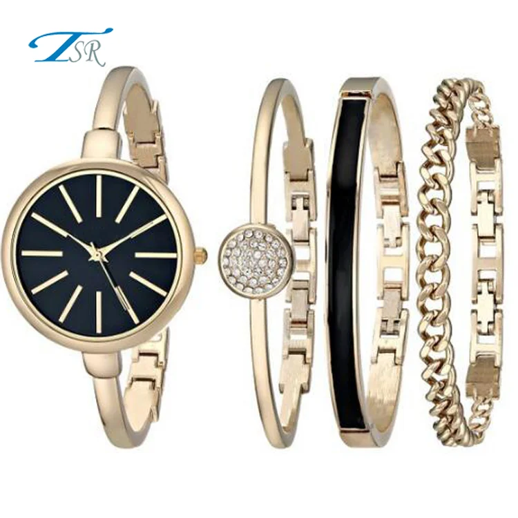 Online shopping gift for wedding or mothers day elegant Bracelet Watch Set