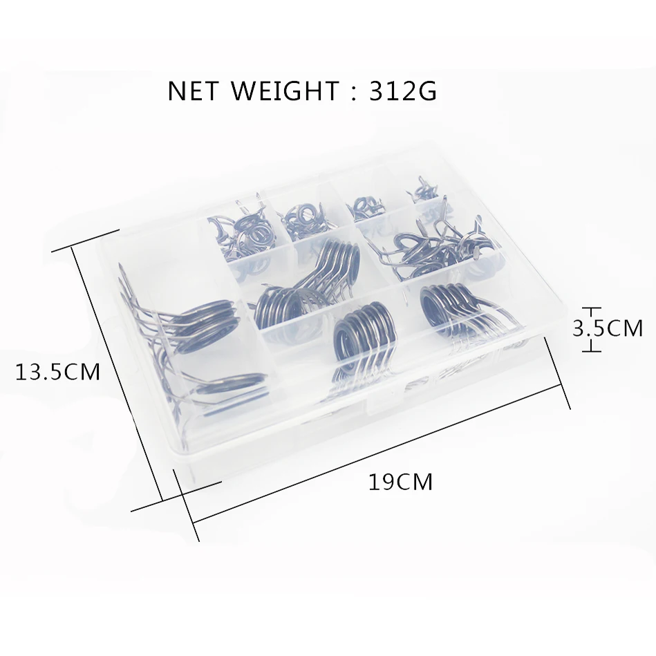 75pcs sea fishing Guide ring Set&Stainless Steel+ceramic Circle Fishing Accessories Repair Tool Fishing Rod Guides