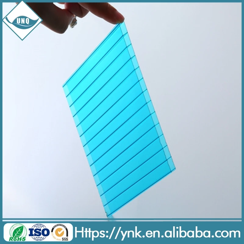 100% девственных Sabic/Bayer material 6 мм ясно twinwall поликарбонат полые лист для фонаря и крыши 2100*5800