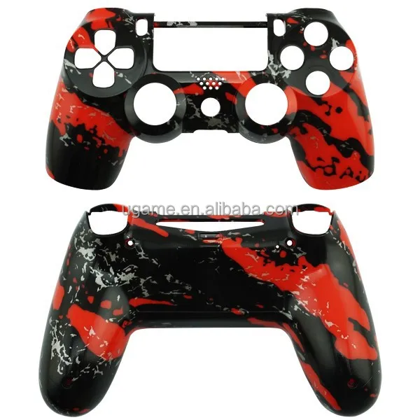 Custom Hydro Dipped Red Splatter Replacement Housing Shell Case for DualShock 4 For PS4 Wireless Controller Cover