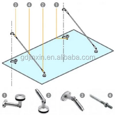 
Stainless steel 304 316 glass anwings canopies fittings trade assurance china 