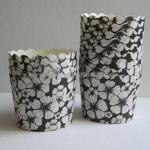 Turquoise Chevron Scollaped High temperature baking cups