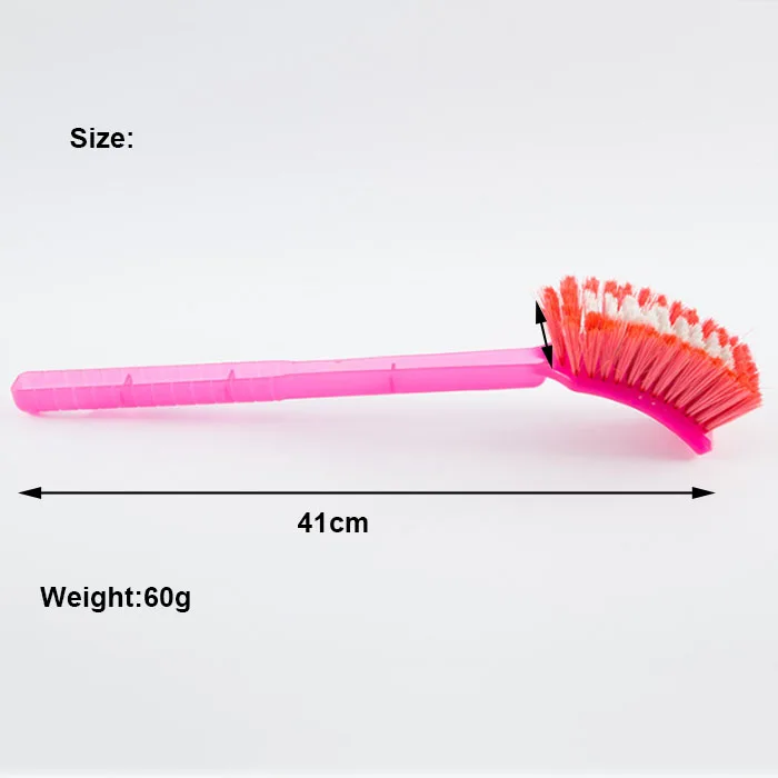 HQ3005 India market transparent color PP long handle toilet brush