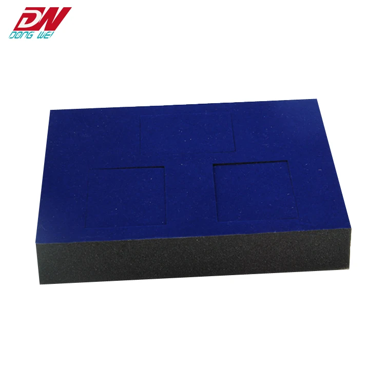 High Density Soft Custom velvet Sponge Foam Insert packaging For Jewelry Box